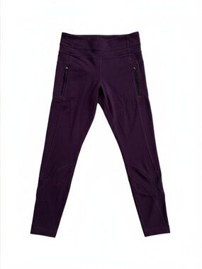 Lululemon Purple 7/8 Leggings Zip Pockets Size 6